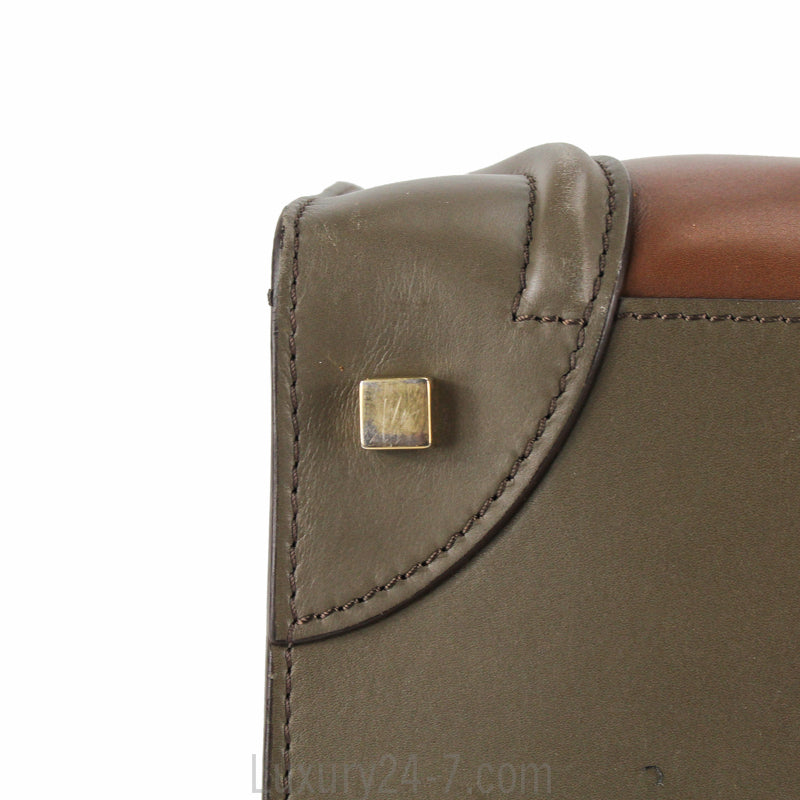 Celine Smooth Leather Tricolor Mini Luggage Tote