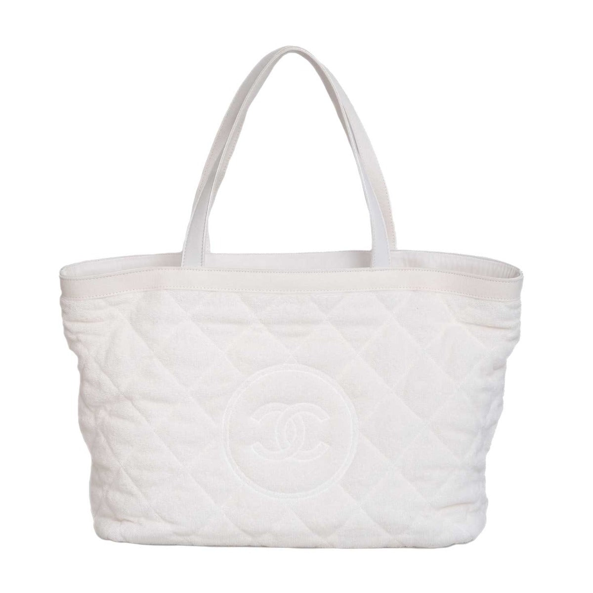 Chanel Ivory Terry Cloth CC Beach Towel Set