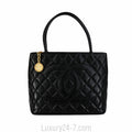 Chanel Black Caviar Medallion Tote