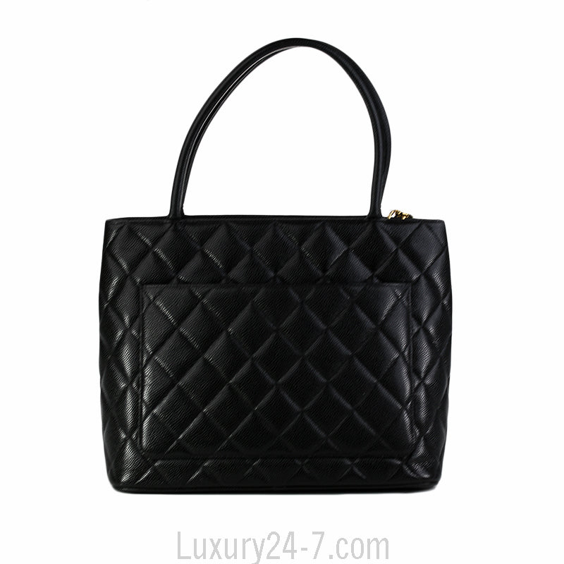 Chanel Black Caviar Medallion Tote