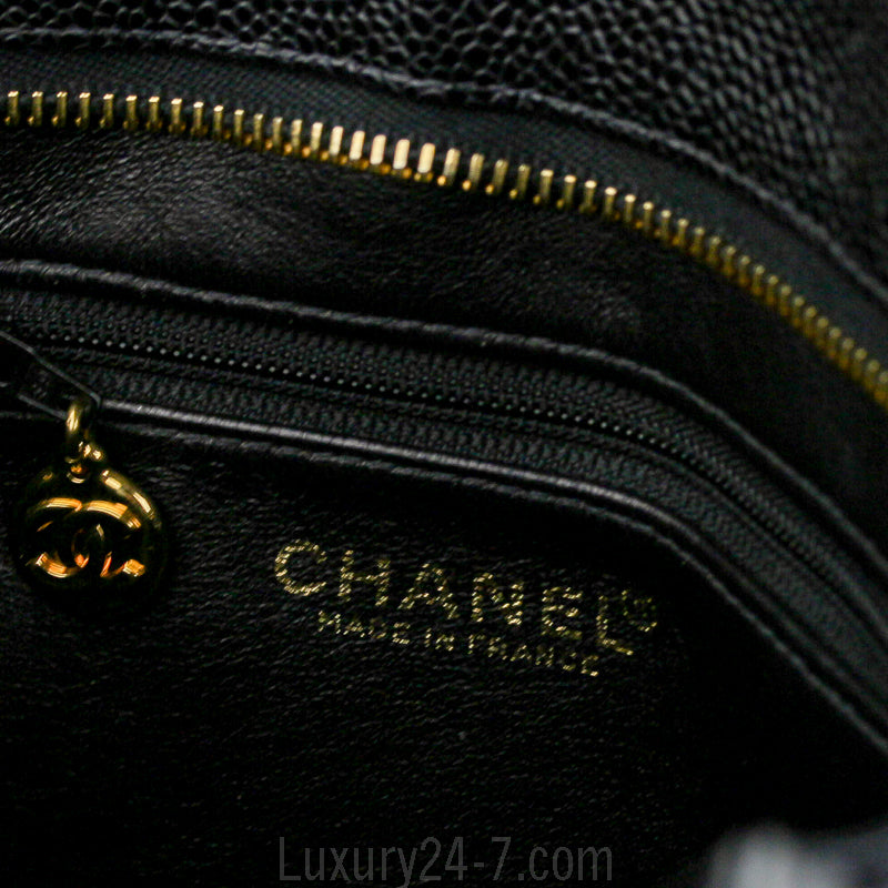 Chanel Black Caviar Medallion Tote