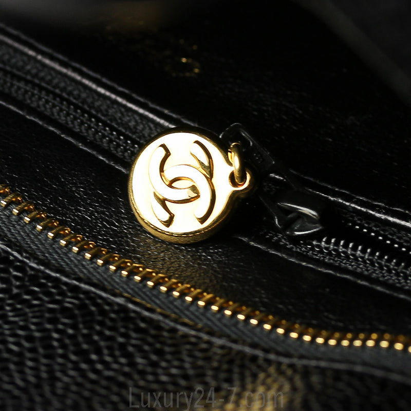 Chanel Black Caviar Medallion Tote