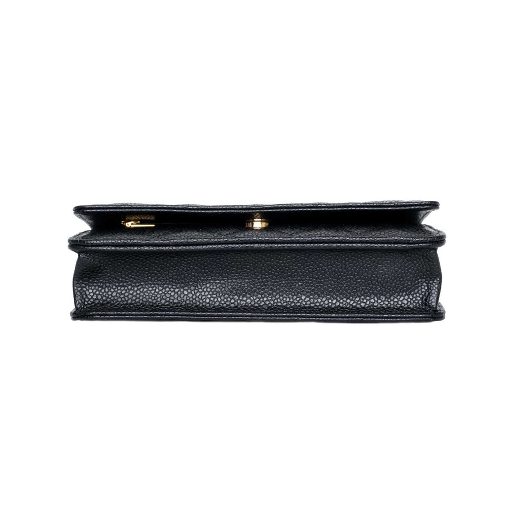 CHANEL Caviar Classic Quilted Wallet On Chain