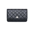CHANEL Caviar Classic Quilted Wallet On Chain