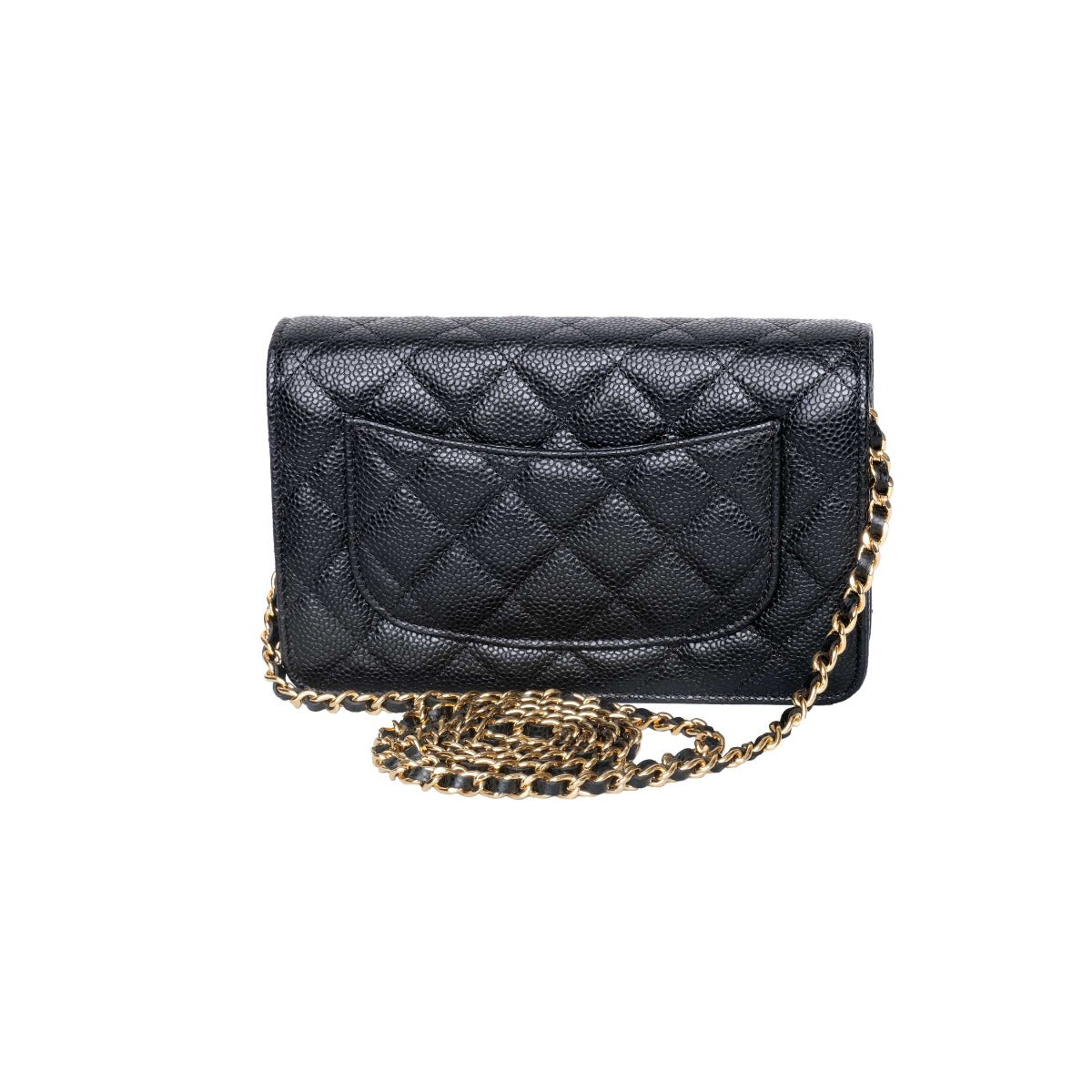 CHANEL Caviar Classic Quilted Wallet On Chain