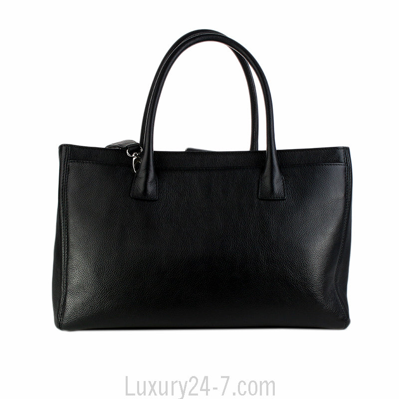 Chanel Black Cerf Tote w/ Strap Bag