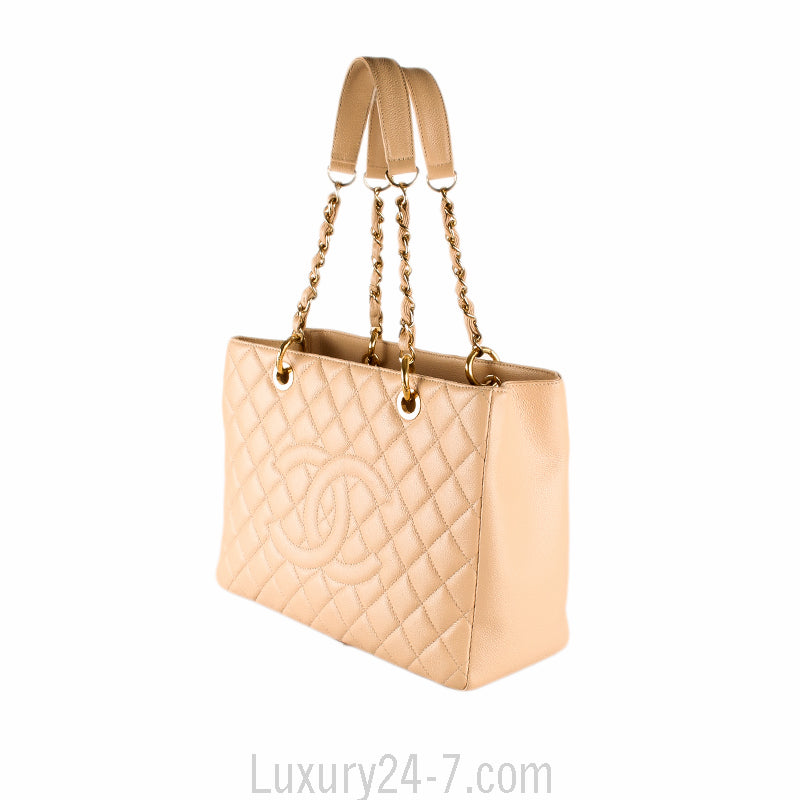 Chanel Beige Caviar GST Grand Shopping Tote