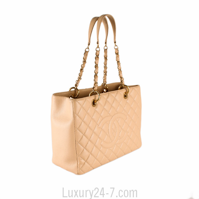 Chanel Beige Caviar GST Grand Shopping Tote