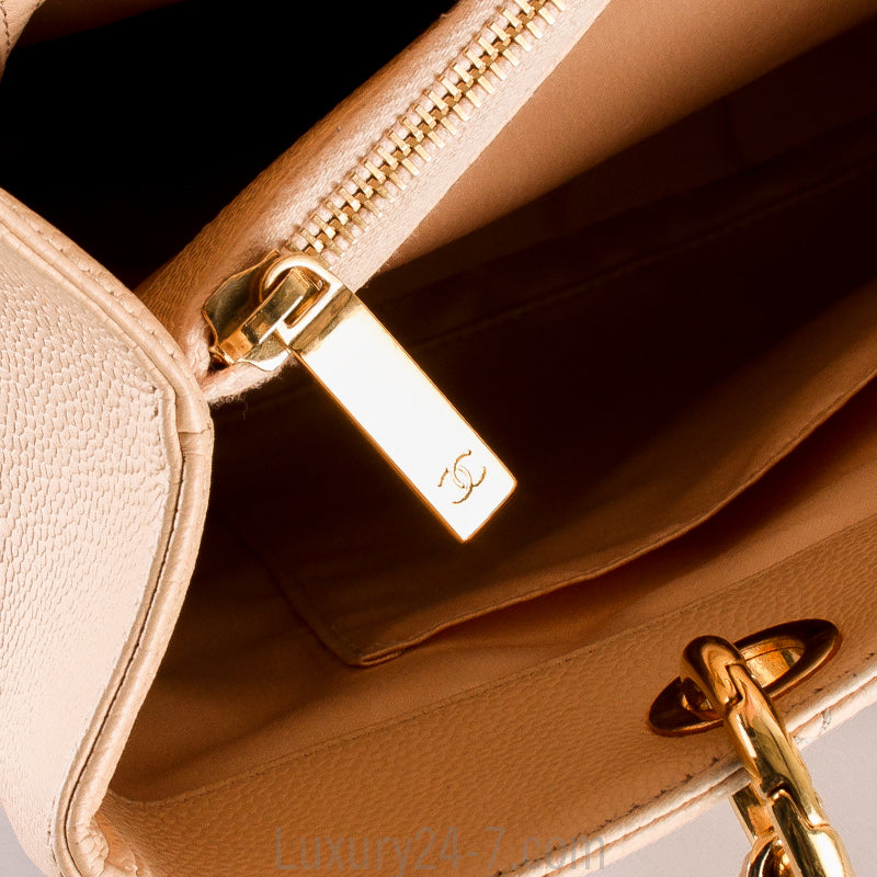 Chanel Beige Caviar GST Grand Shopping Tote