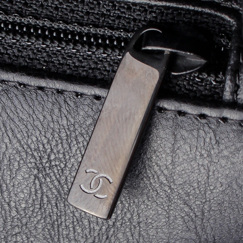 Chanel Crumpled Calfskin Quilted Mini Square So Black Bag