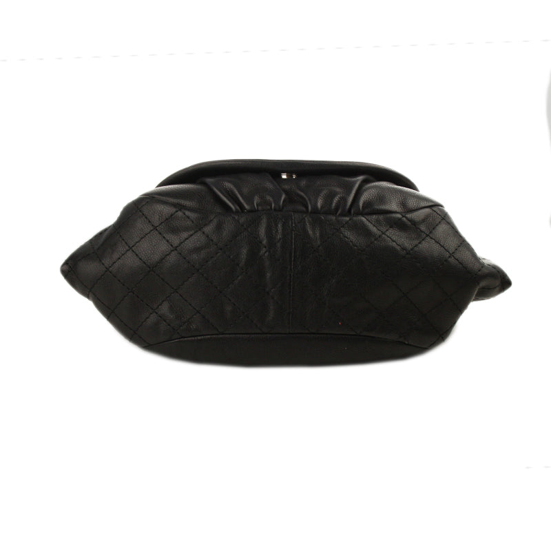 Chanel Black Caviar Half Moon Flap Bag