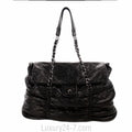 Chanel Black Leather Shoulder Tote