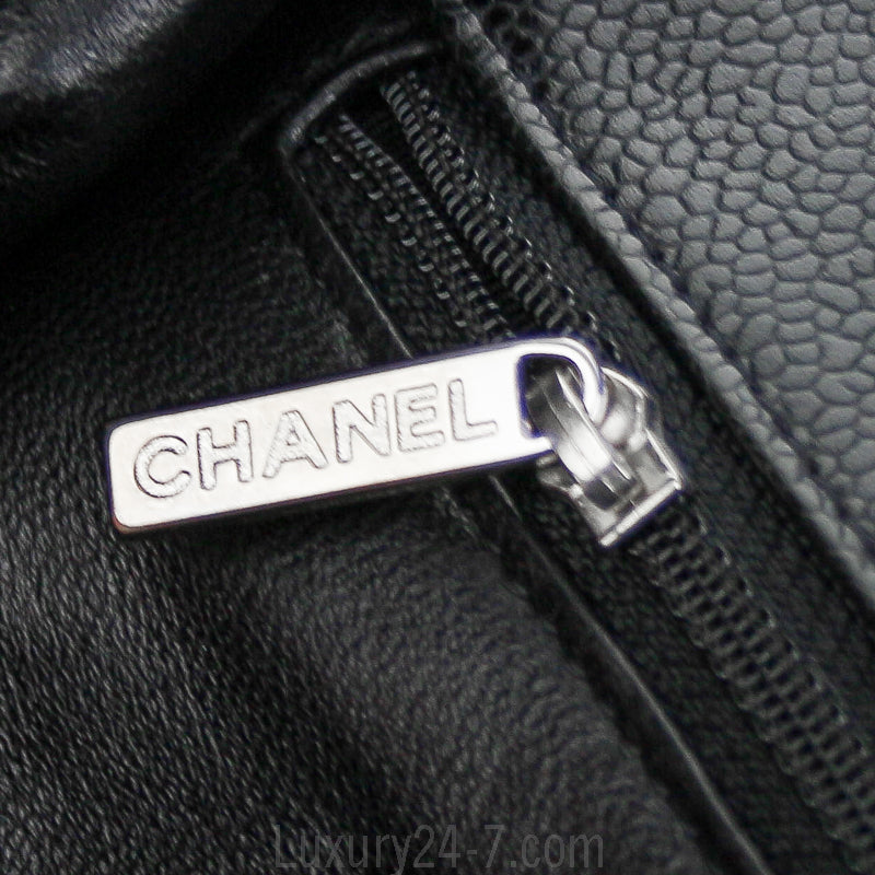 Chanel Black Caviar Jumbo Kelly Flap Bag
