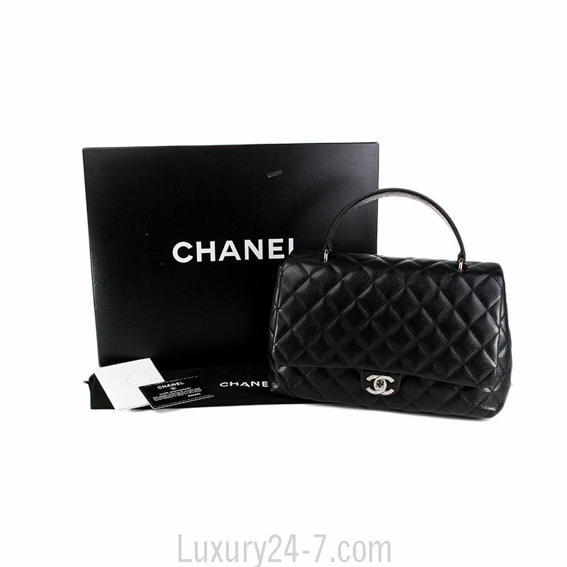 Chanel Black Caviar Jumbo Kelly Flap Bag
