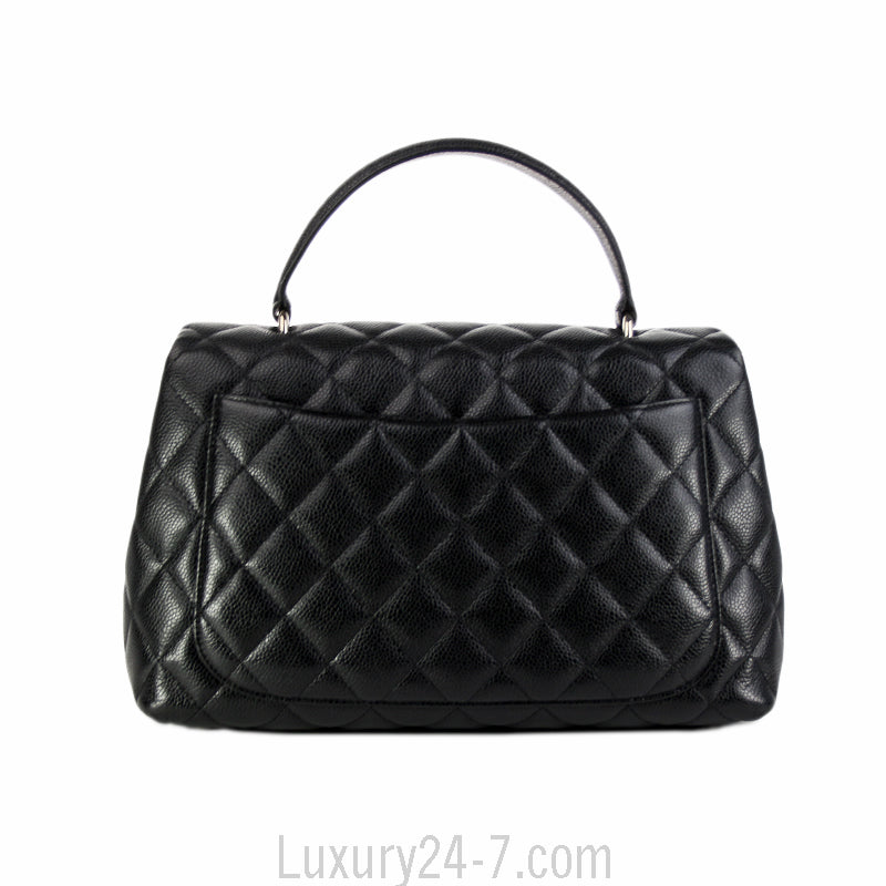 Chanel Black Caviar Jumbo Kelly Flap Bag