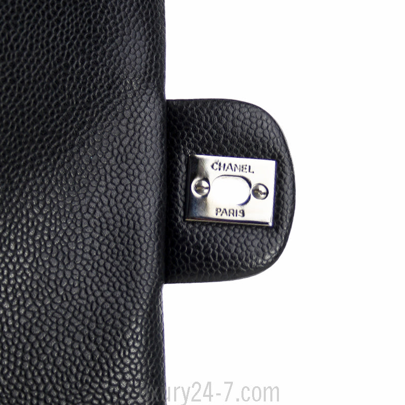 Chanel Black Caviar Jumbo Kelly Flap Bag