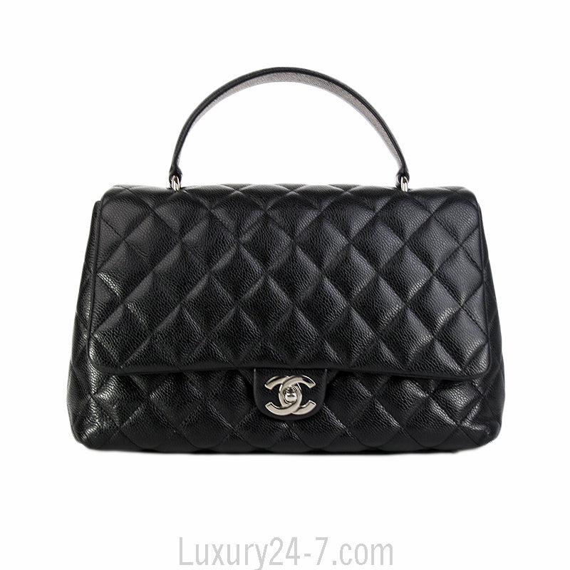 Chanel Black Caviar Jumbo Kelly Flap Bag