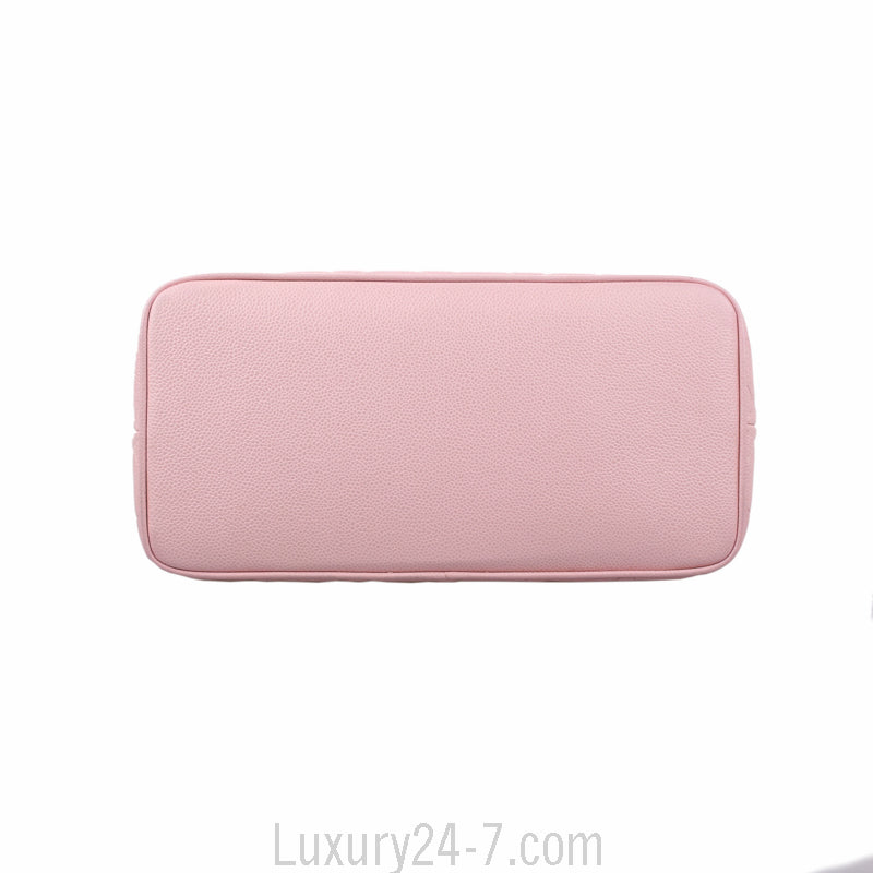 Chanel Pink Quilted Caviar Leather Medallion Tote