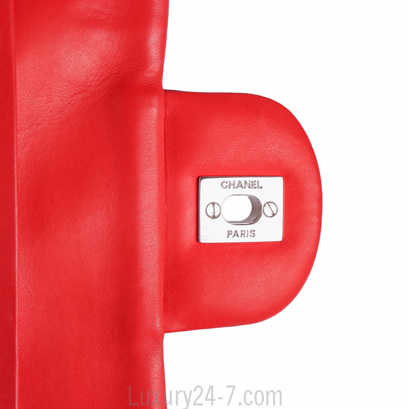 Chanel Medium Orange and Purple Classic Double Flap Bag