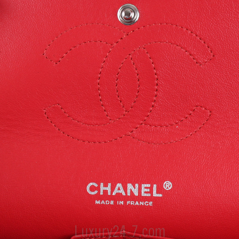 Chanel Medium Orange and Purple Classic Double Flap Bag