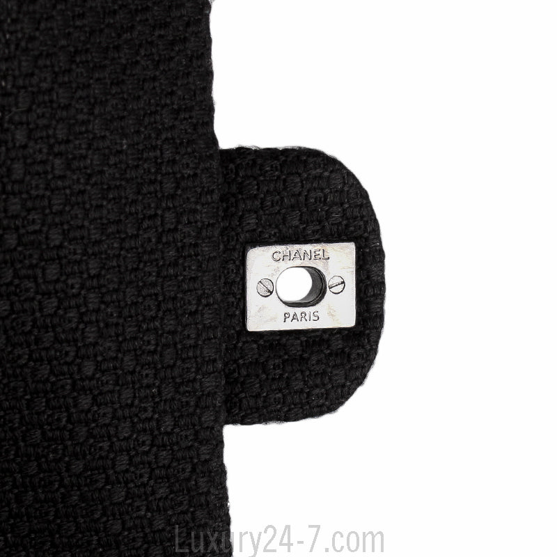 Chanel Black Wool Strass CC Flap Bag