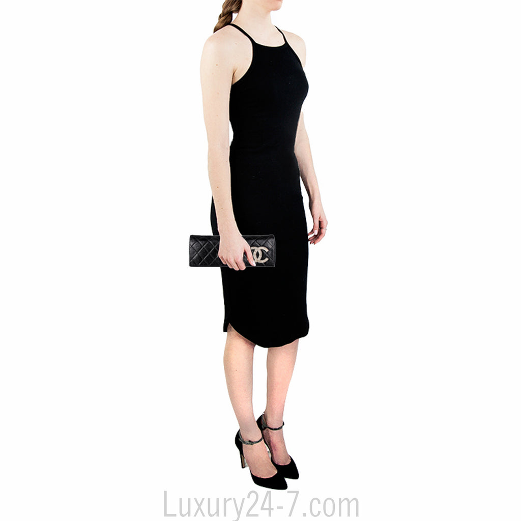 Chanel Black Irridescent Strass Clutch