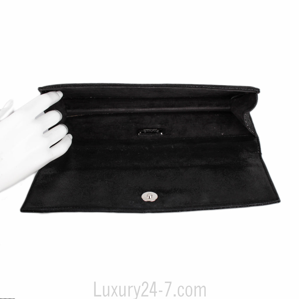Chanel Black Irridescent Strass Clutch