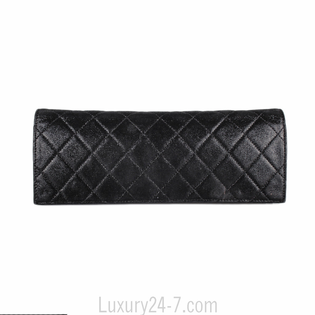 Chanel Black Irridescent Strass Clutch