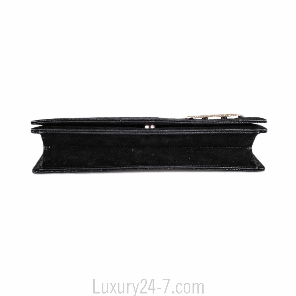 Chanel Black Irridescent Strass Clutch