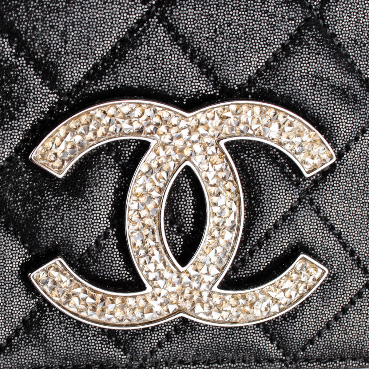 Chanel Black Irridescent Strass Clutch