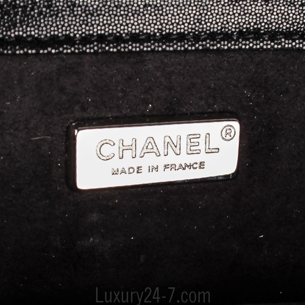 Chanel Black Irridescent Strass Clutch