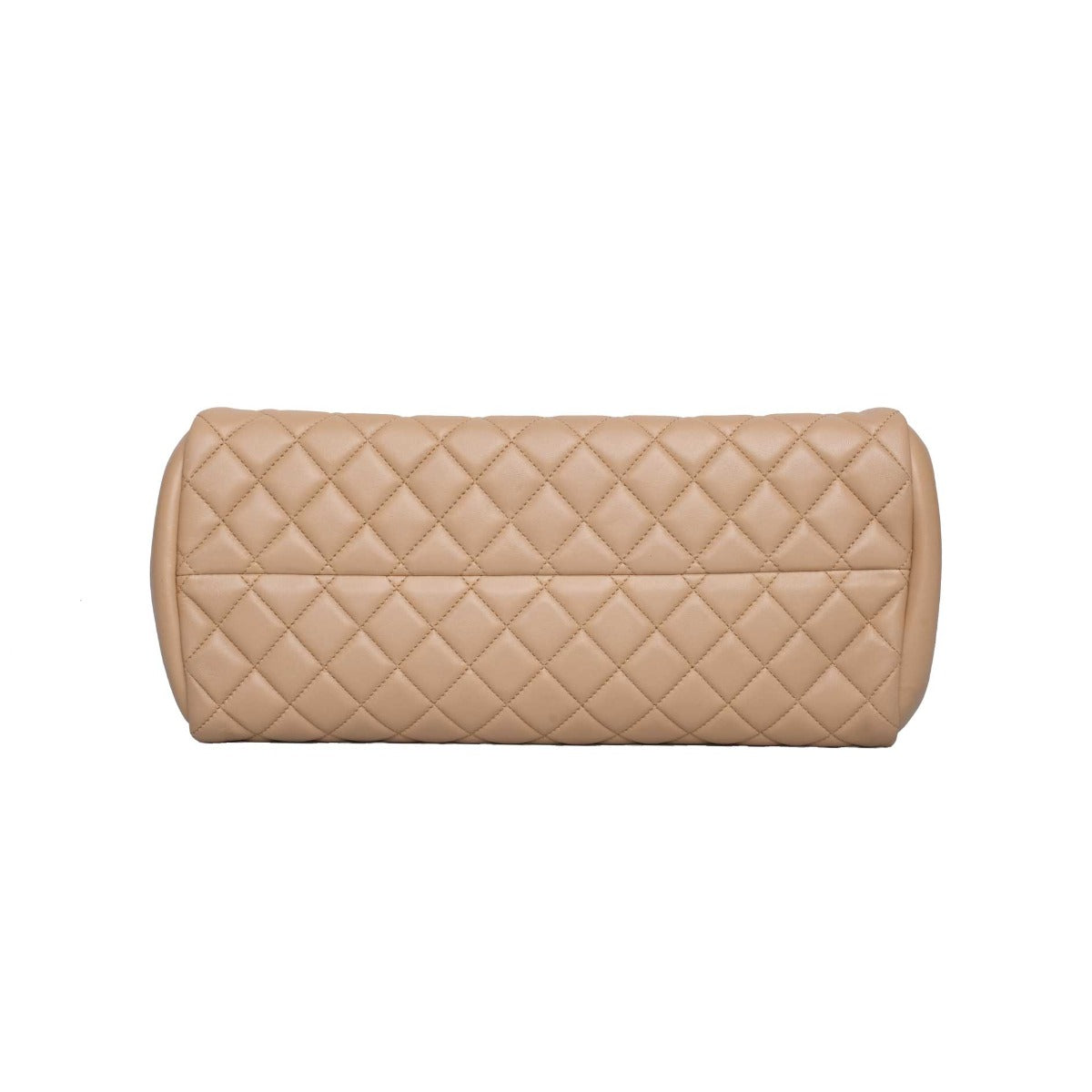 Chanel Tan Quilted Leather Just Mademoiselle Bag Medium