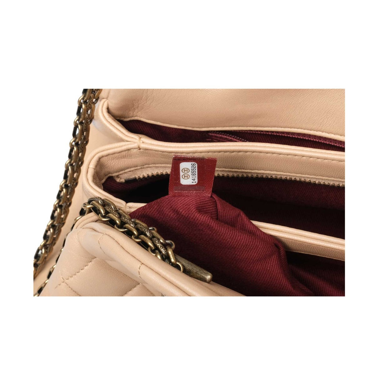 Chanel Tan Quilted Leather Just Mademoiselle Bag Medium