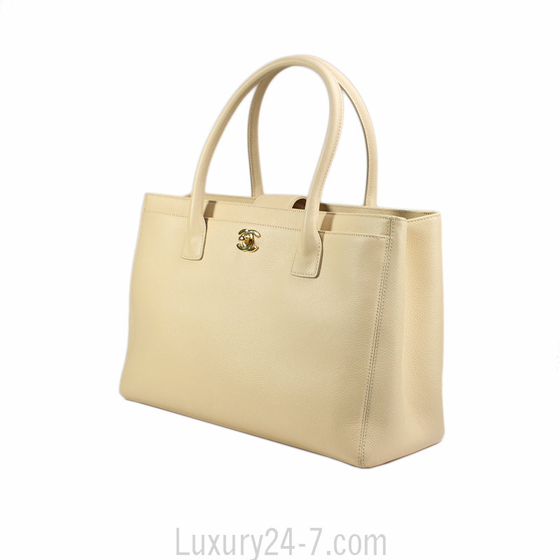Chanel Light Beige Cerf Executive Tote Bag