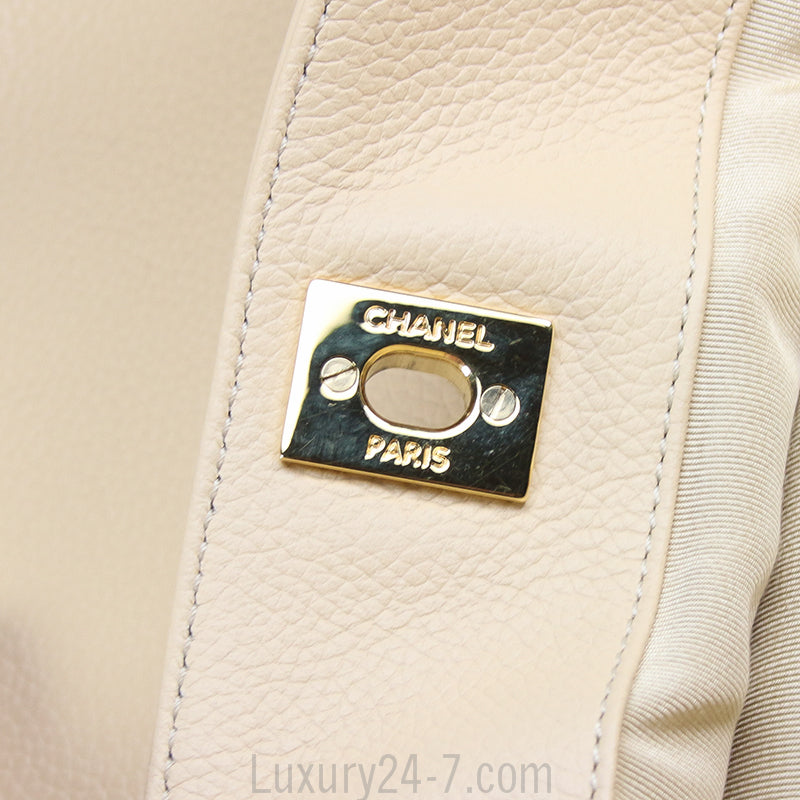 Chanel Light Beige Cerf Executive Tote Bag