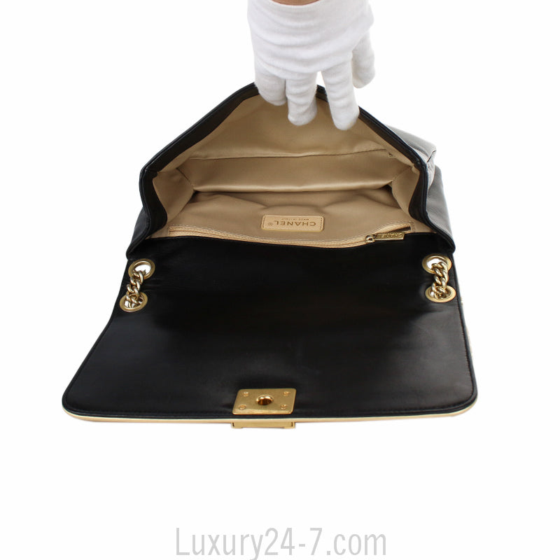 Chanel Two Tone Boy Runway Clutch Bag