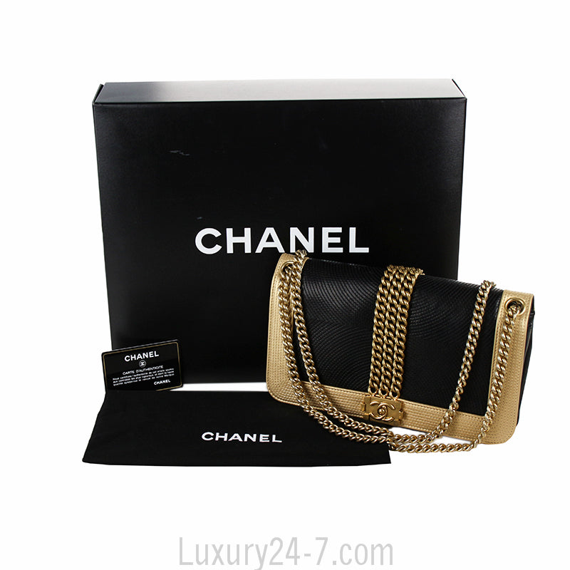 Chanel Two Tone Boy Runway Clutch Bag