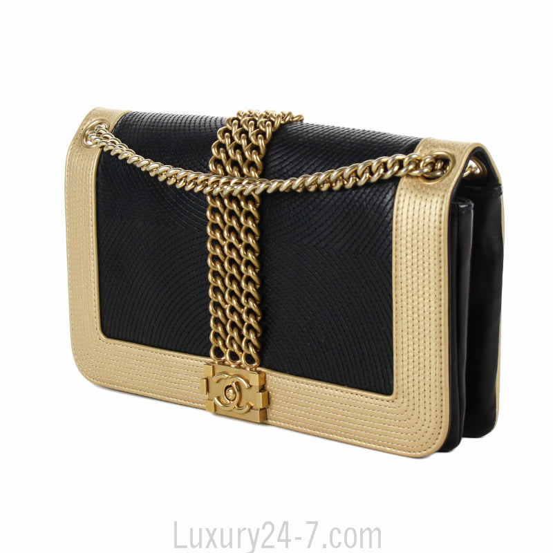 Chanel Two Tone Boy Runway Clutch Bag