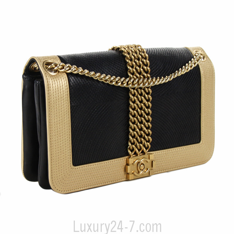 Chanel Two Tone Boy Runway Clutch Bag