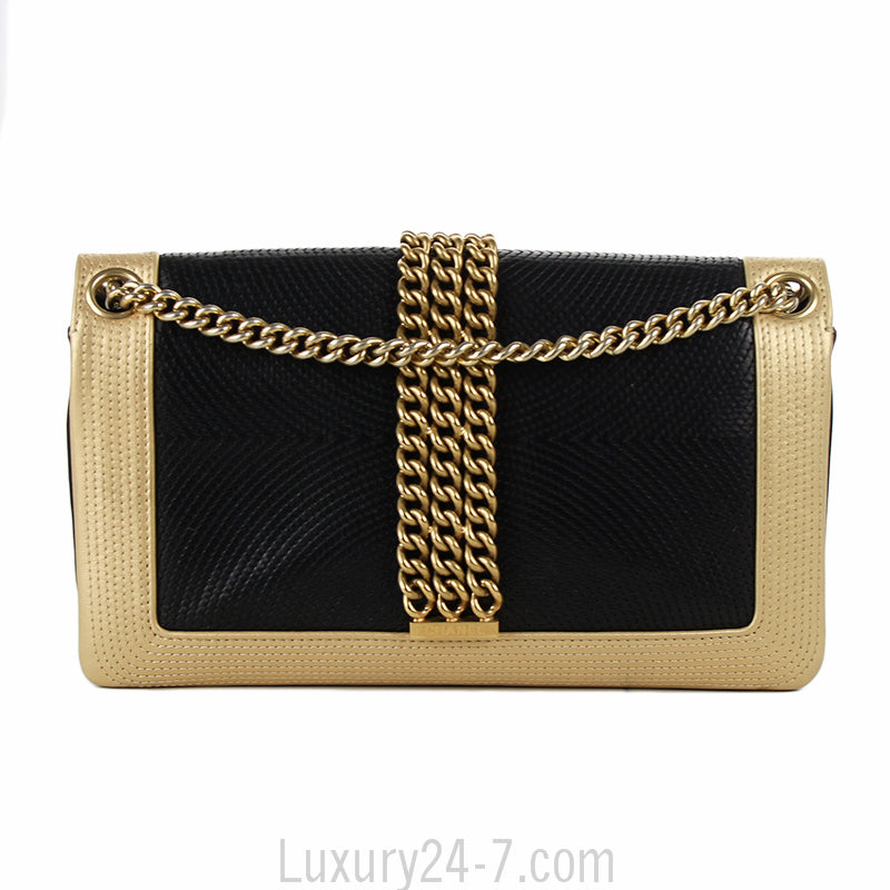 Chanel Two Tone Boy Runway Clutch Bag