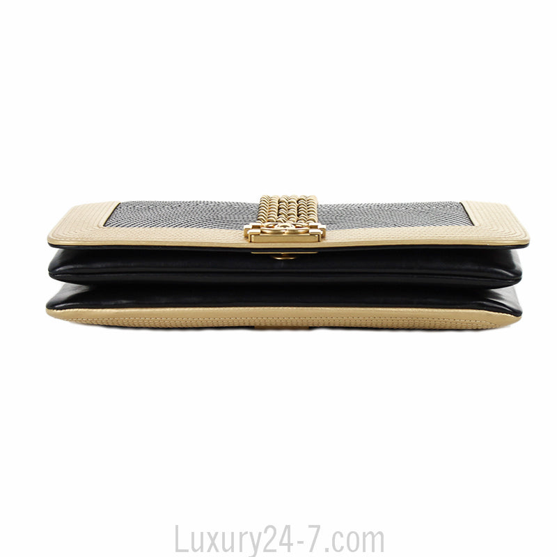 Chanel Two Tone Boy Runway Clutch Bag