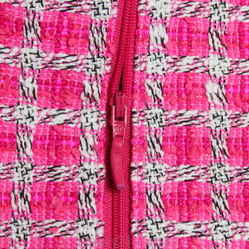 Chanel Hot Pink Tweed Jumbo Classic Flap Bag
