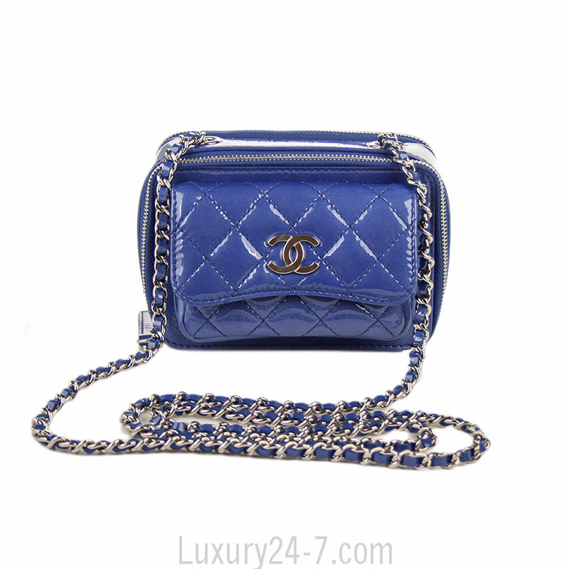 Chanel Blue Pocket Box Camera Case Small Bag