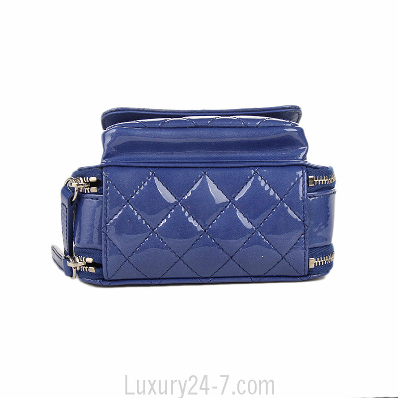 Chanel Blue Pocket Box Camera Case Small Bag