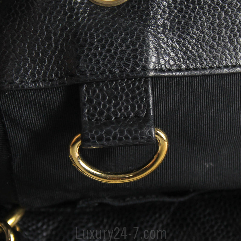 Chanel Black Caviar Shoulder Tote