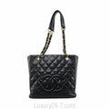 Chanel Black Caviar Shoulder Tote