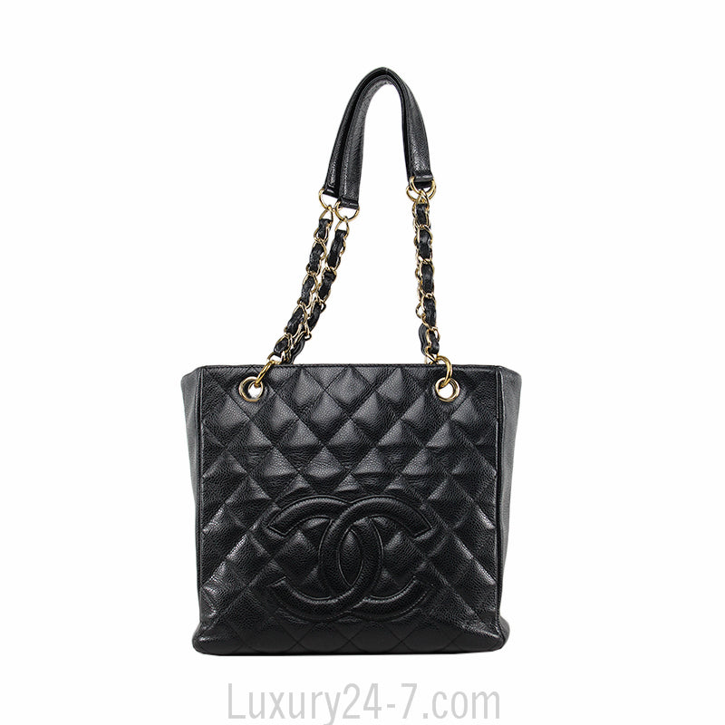 Chanel Black Caviar Shoulder Tote