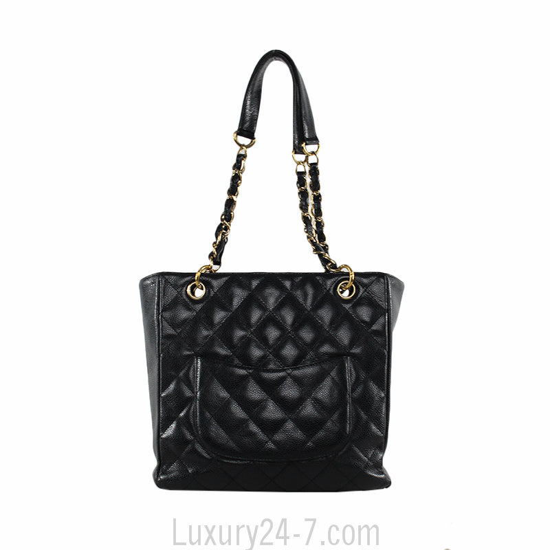 Chanel Black Caviar Shoulder Tote