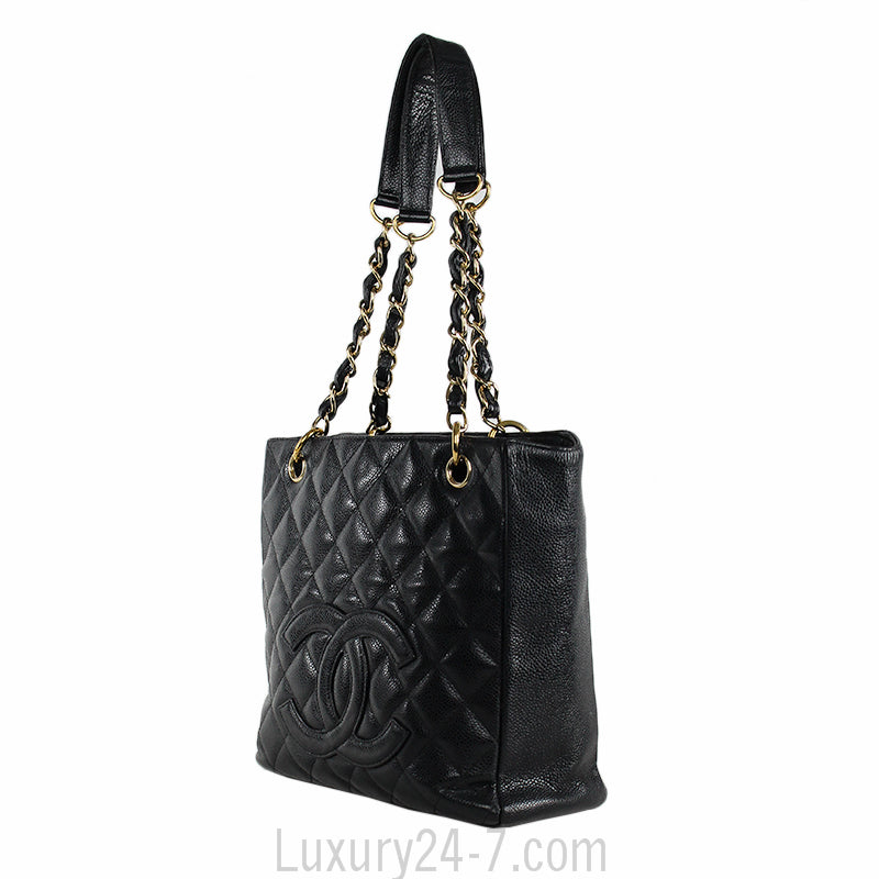 Chanel Black Caviar Shoulder Tote