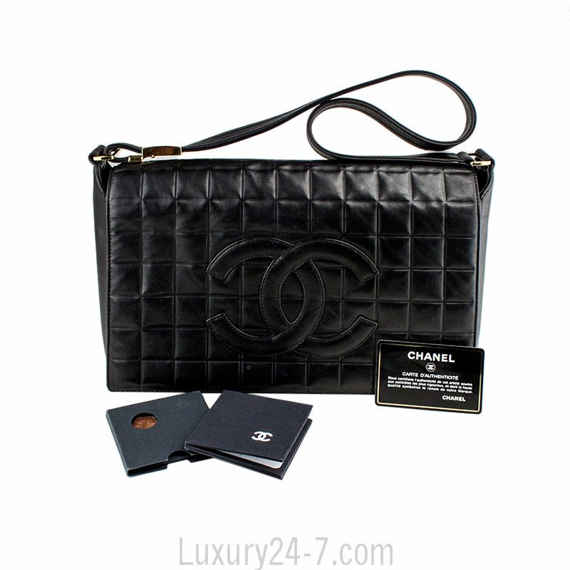 Chanel Vintage Black Shoulder Tote